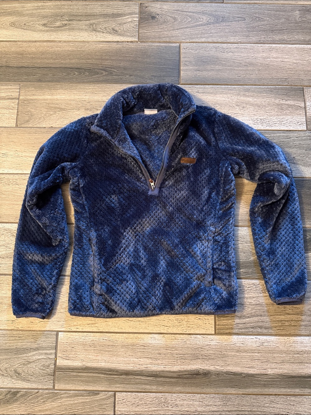 Women’s Columbia Navy Plush Sherpa Half-Zip Pullover